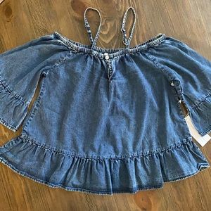 Live 4 Truth off the shoulders denim top.